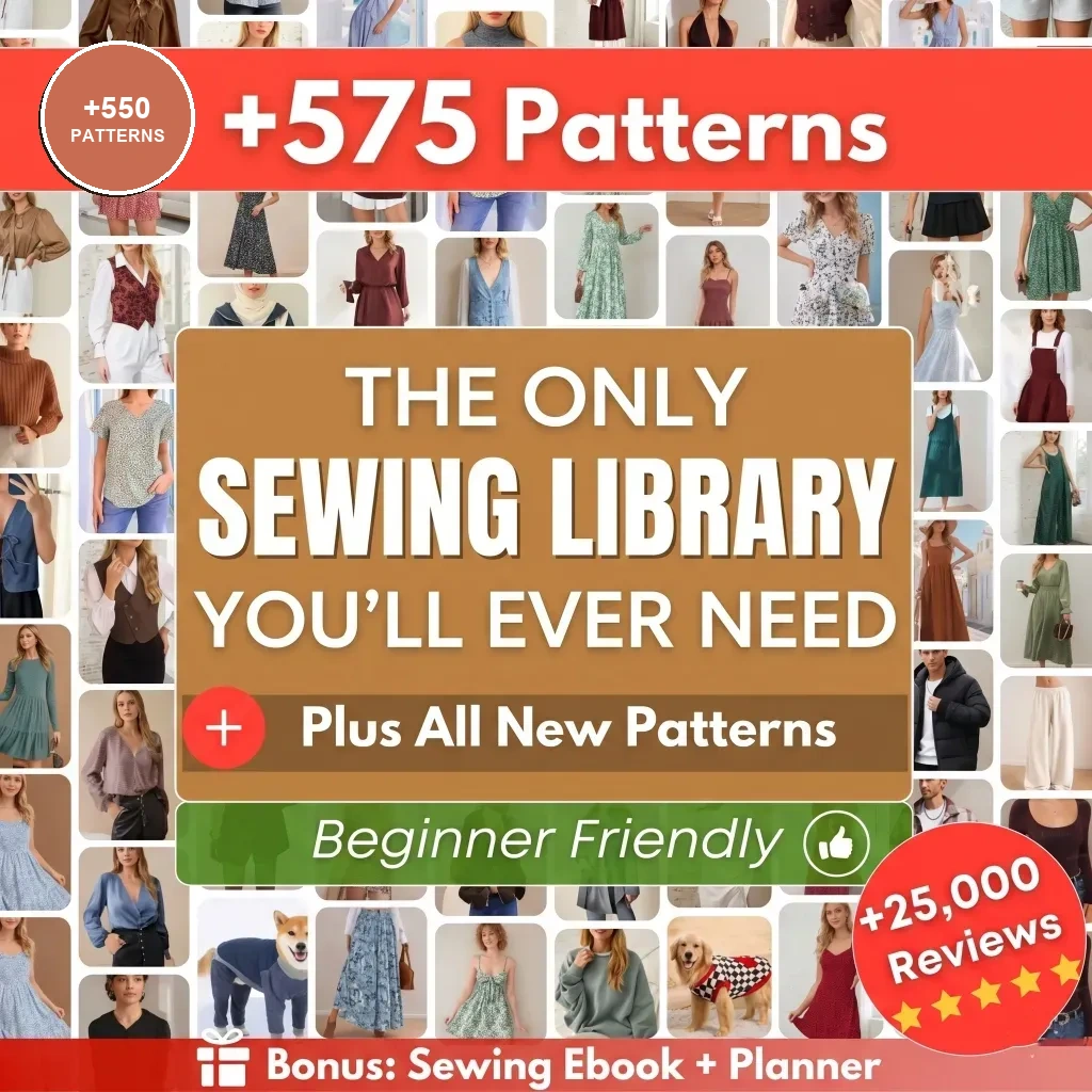 Sewing Pattern Library +550 Patterns Mockup